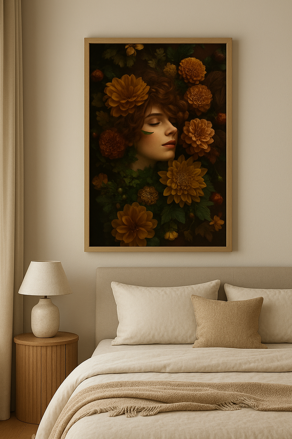 Autumn Reverie – Floral Portrait Art Print